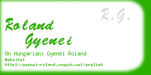 roland gyenei business card